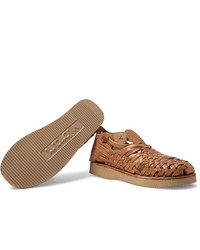 Yuketen Cruz Woven Leather Huarache Sandals