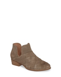 Brown Woven Suede Ankle Boots