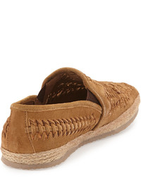 Kenneth Cole Wise Words Woven Slip On Sandal Tan