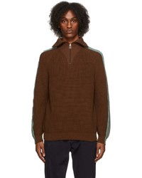 Ps By Paul Smith Brown Pullover Sweater