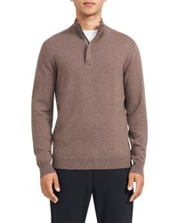 Theory Hilles Quarter Zip Cashmere Sweater