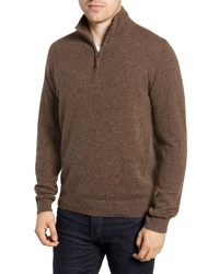 Nordstrom Men's Shop Regular Fit Cashmere Quarter Zip Pullover
