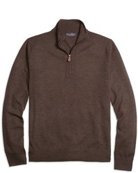 Brooks Brothers Saxxon Wool Half Zip Sweater