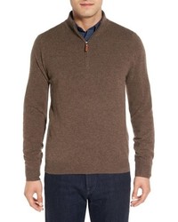 Nordstrom Shop Cashmere Quarter Zip Sweater