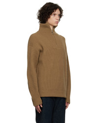 Joseph Tan Half Zip Sweater