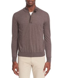 Canali Wool Quarter Zip Sweater