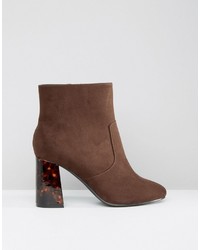 Asos Erin Wide Fit Heeled Ankle Boots