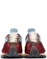 Lanvin Burgundy Nylon Bumper Sneakers