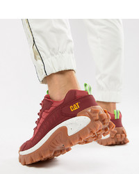 CAT Footwear Cat Intruder Chunky Sole Trainers In Red