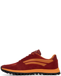Ps By Paul Smith Red Orange Suede Damon Sneakers