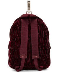 Miu Miu Burgundy Velvet Matelass Backpack