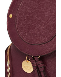 See by Chloe See By Chlo Olga Small Textured Leather Backpack Burgundy