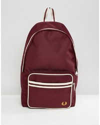 Fred Perry Twin Tipped Backpack In Burgundy