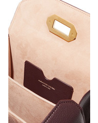 Alexander McQueen Box Bag 19 Textured Leather Shoulder Bag Burgundy