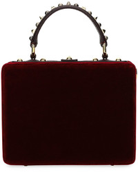 Dolce & Gabbana Dolce Heart Flower Shoulder Bag Dark Red