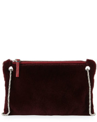 The Row Happy Hour 7 Mink Shoulder Bag Berry Red