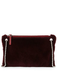 The Row Happy Hour 7 Mink Shoulder Bag Berry Red