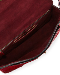 Marc Jacobs J Marc Aged Python Shoulder Bag Crimson