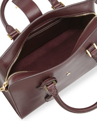 Saint Laurent Monogram Small Zip Around Satchel Bag Bordeaux