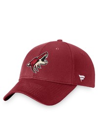 FANATICS Branded Garnet Arizona Coyotes Core Adjustable Hat
