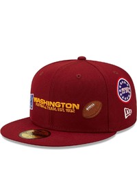 New Era Burgundy Washington Football Team Team Local 59fifty Fitted Hat