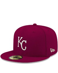 New Era Cardinal Kansas City Royals Logo White 59fifty Fitted Hat At Nordstrom