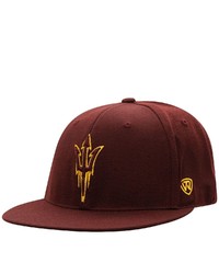 Top of the World Maroon Arizona State Sun Devils Team Color Fitted Hat