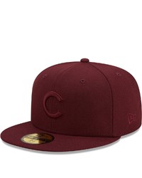 New Era Maroon Chicago Cubs Oxblood Tonal 59fifty Fitted Hat