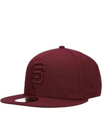 New Era Maroon San Francisco Giants Oxblood Tonal 59fifty Fitted Hat