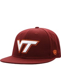 Top of the World Maroon Virginia Tech Hokies Team Color Fitted Hat