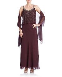 J Kara Embellished Sleeveless Gown