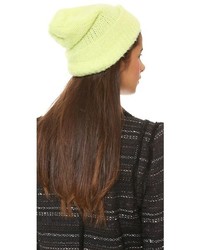 1717 Olive Brushed Purl Knit Beanie