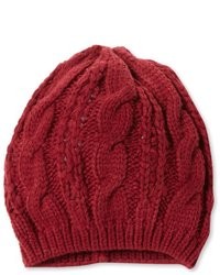 La Fiorentina Acrylic Cable Knit Beanie Hat