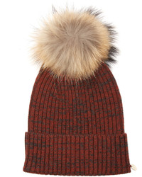 Yves Salomon Cashmere And Wool Blend Beanie Hat