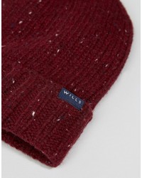 Jack Wills Lambswool Beanie In Red