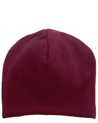 PDS Online Warm Polar Fleece Solid Beanie Winter Cap Hat Headwear Burgundy