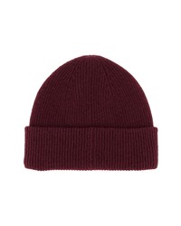 AllSaints Ramskull Embroidered Beanie In Charred Red At Nordstrom