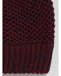 Topman Selected Homme Burgundy And Navy Beanie