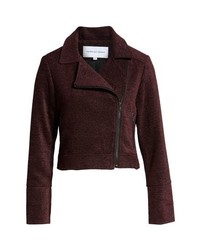 Cupcakes And Cashmere Chenille Crop Moto Jacket