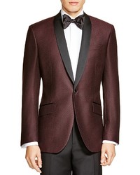 Ted Baker Burgundy Textured Regular Fit Formal Jacket