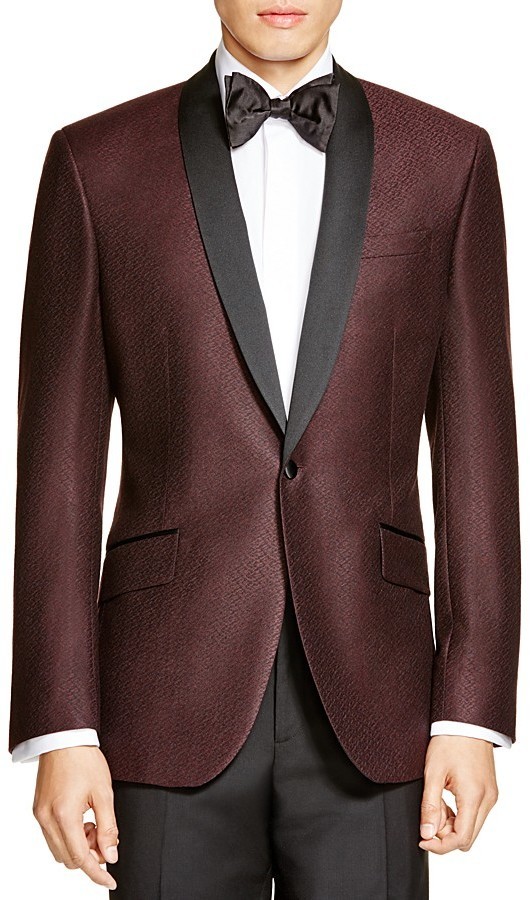 Ted Baker Burgundy Textured Regular Fit Formal Jacket, $798 ...