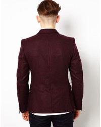Selected Contrast Flannel Blazer