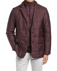 Jack Victor Ezra Water Repellent Quilted Jacket With Removable Bib