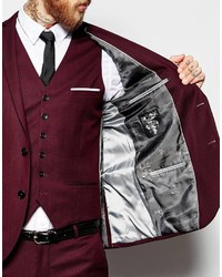 Heart Dagger Heart Dagger Suit Jacket In Birdseye Fabric In Super Skinny Fit