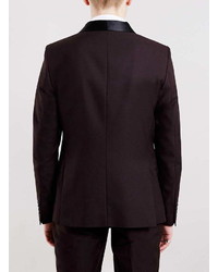 Selected Homme Burgundy Slim Fit Tuxedo Jacket