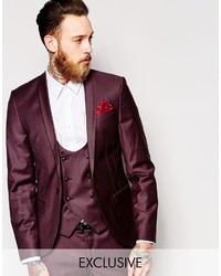 Noose Monkey Noose Monkey Suit Jacket With Shawl Lapel In Super Skinny Fit