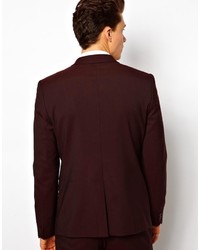 Peter Werth Suit Jacket In Burgundy