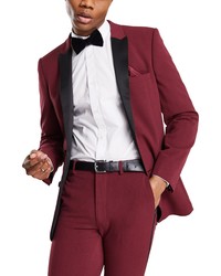 ASOS DESIGN Super Skinny Dinner Jacket In Burgundy At Nordstrom