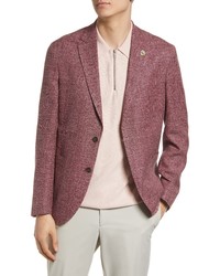 Ted Baker London Tom Solid Sport Coat In Berry At Nordstrom
