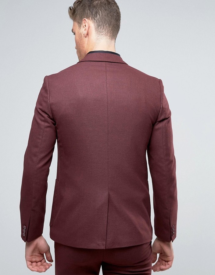 Burgundy wedding clearance jacket